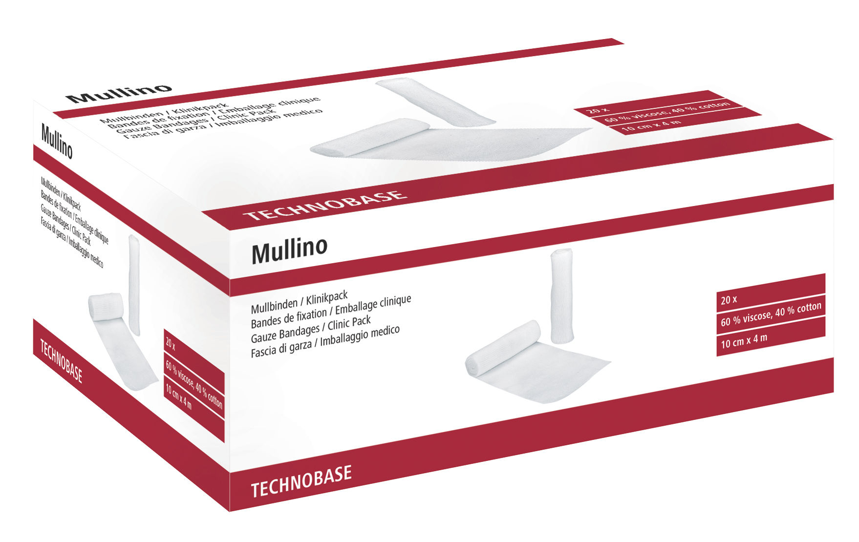 Mullbinde Mullino 10cm | 20er Pack - Kerbl 16449 Mullbinde Mullino 10cm | 20er Pack von Kerbl 16449
