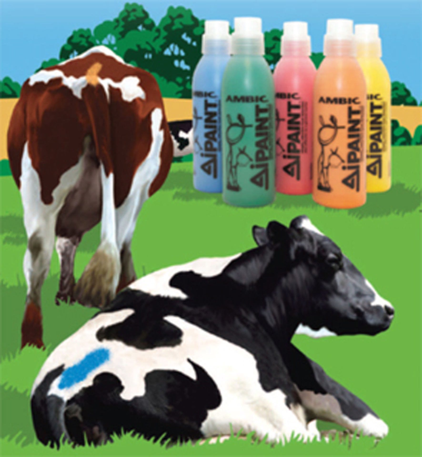Ambic AiPaint Schwanzfarbe (Tail Paint) zur Brunsterkennung | 500 ml von Ambic