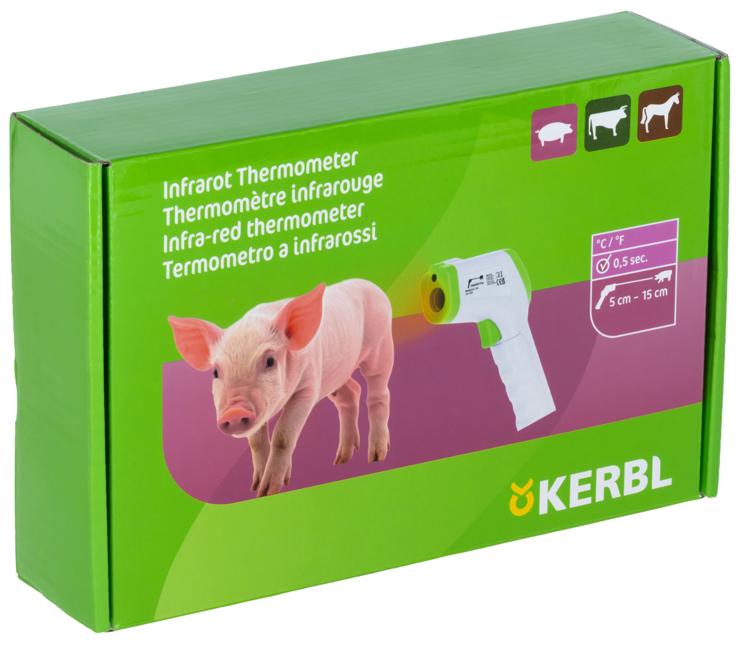 Infrarot-Thermometer mit 3 Modi (Tier, Mensch, Objekte) - Kerbl Infrarot-Thermometer mit 3 Modi (Tier, Mensch, Objekte) von Kerbl