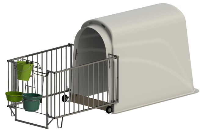 Kälberiglu CalfHouse PE UV+ mit leichter Umzäunung von Kerbl 14566