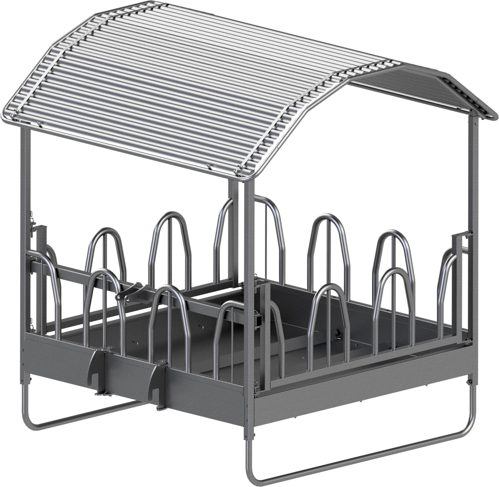 Viereckraufe Standard mit Palisadenfressgitter von Kerbl 291289