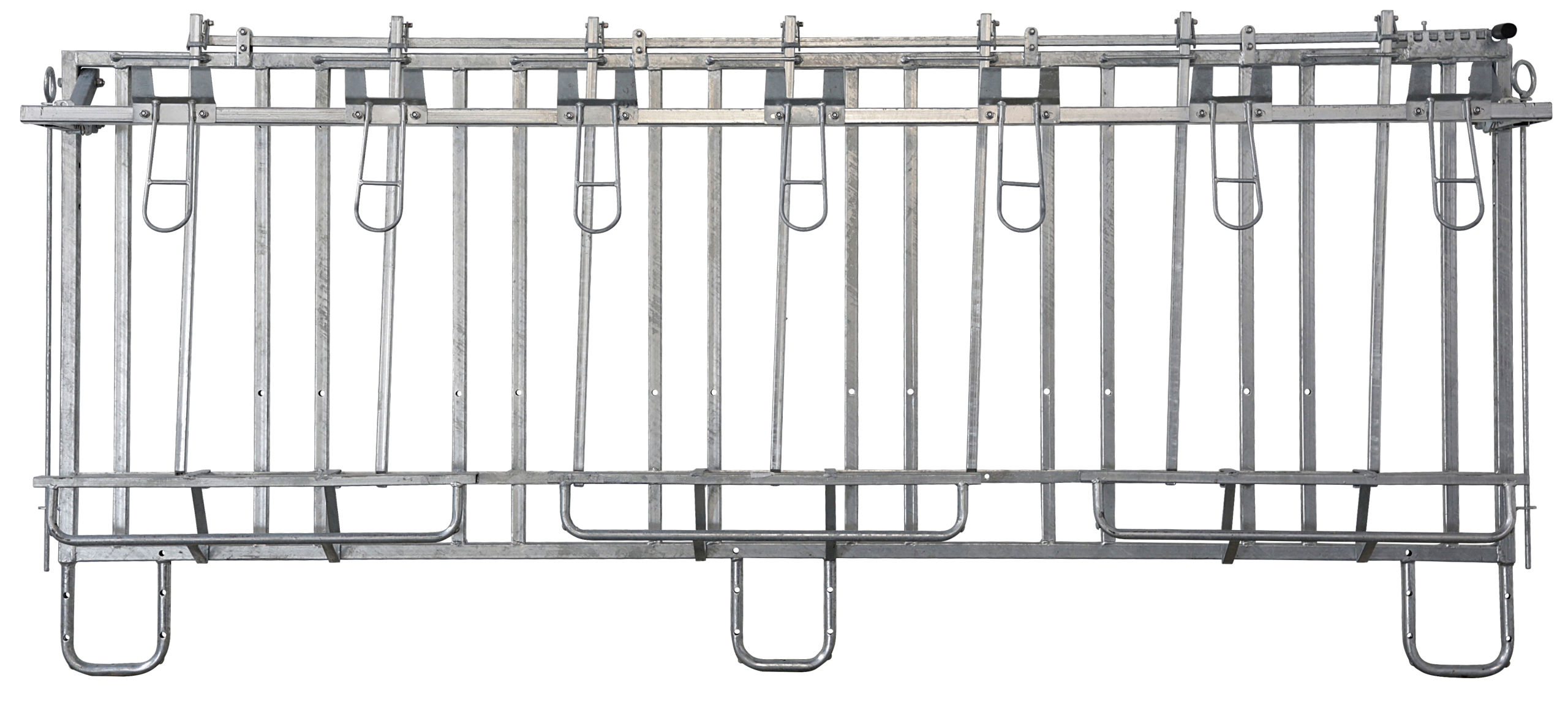 Fressgitter 7 Plätze mit Troghalter für modulare Zaunaufstallung von Kerbl 14498