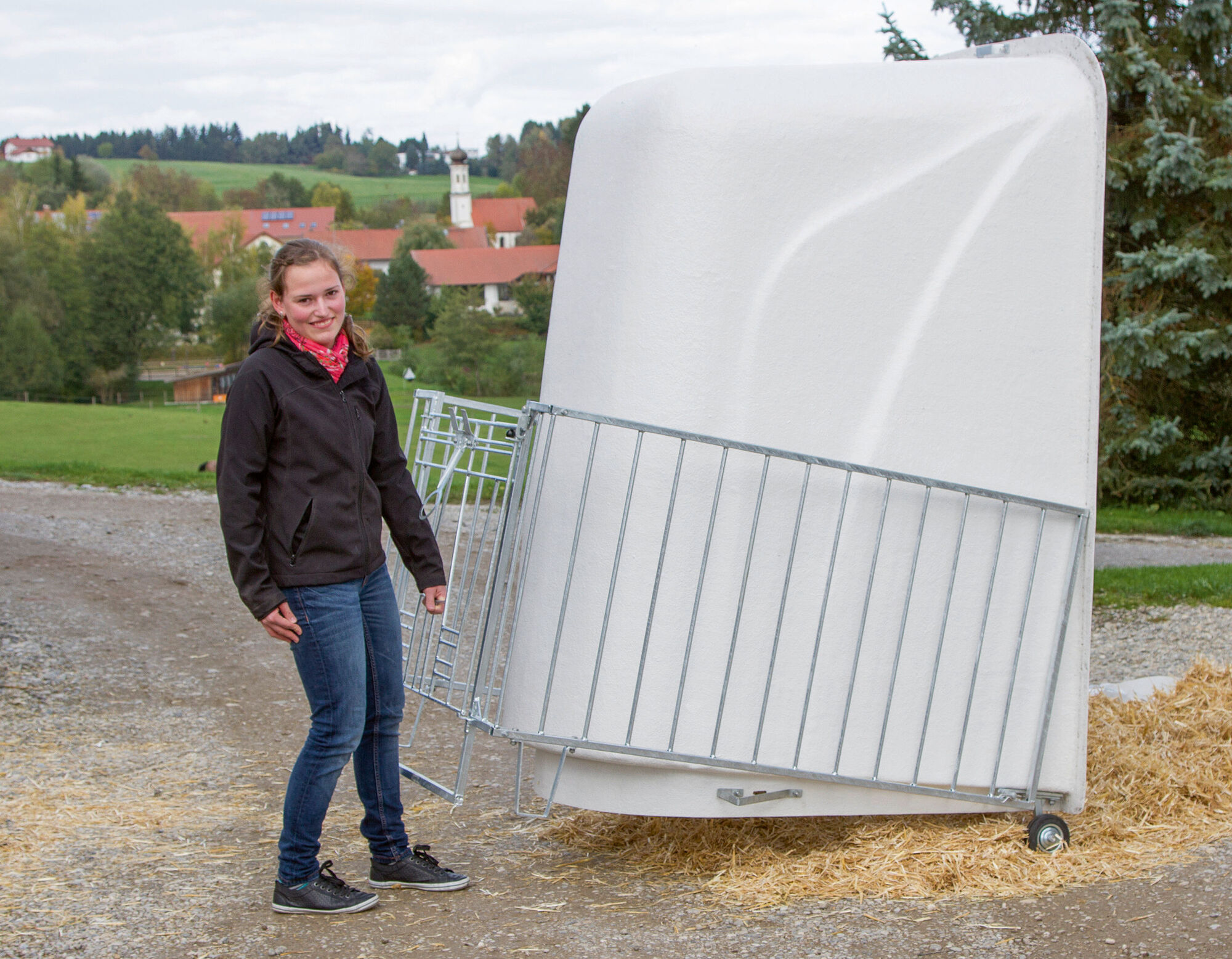 Kälberiglu CalfHouse Master Plus mit schwerer Umzäunung von Kerbl 14485