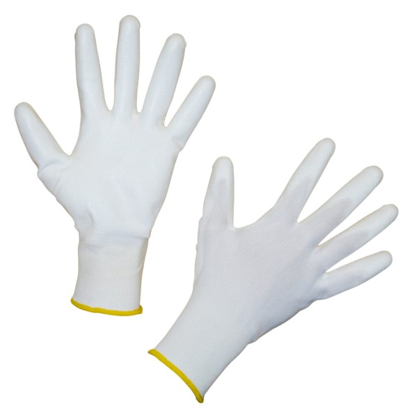 Handschuh Gnitter Feinstrick aus Polyester, weiß von Keron
