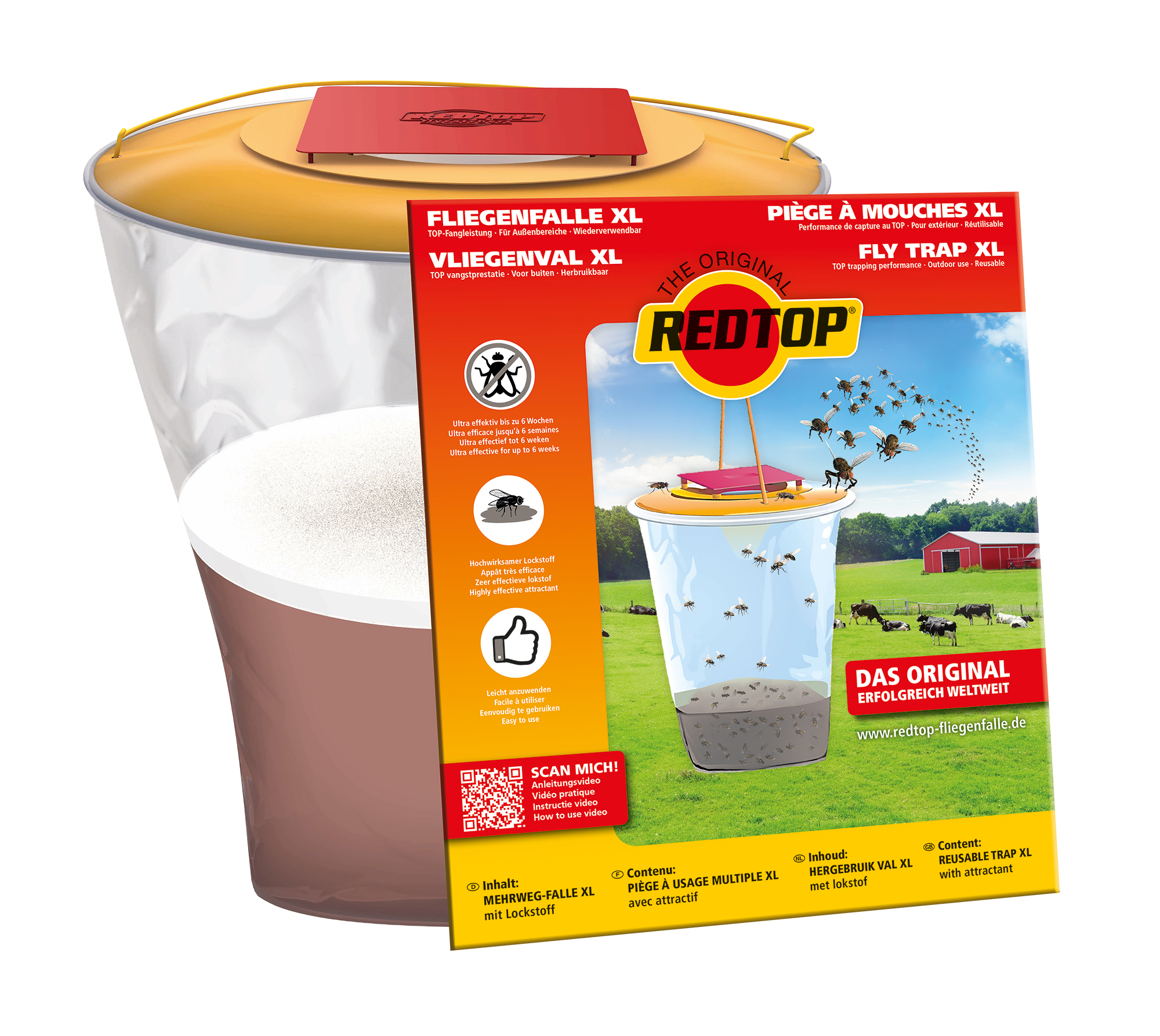 REDTOP® Fliegenfalle "Standard" XL, 8 Liter - REDTOP REDTOP® Fliegenfalle "Standard" XL, 8 Liter von REDTOP