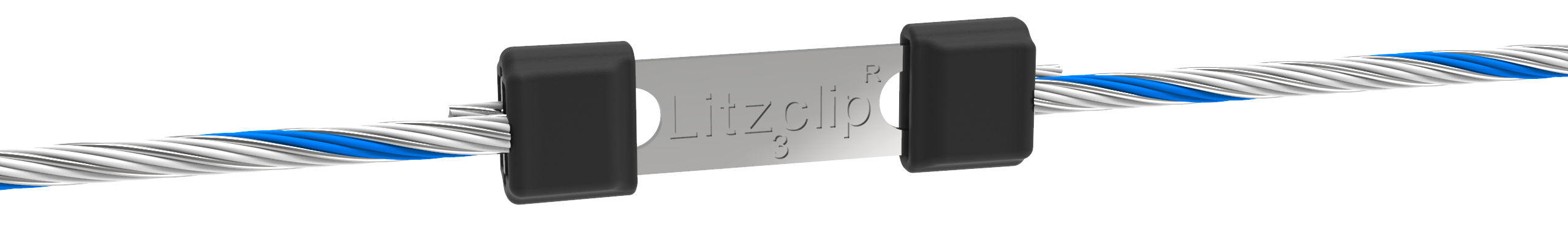 Litzenverbinder Litzclip® 3mm gerade Edelstahl | 10 Stück von Litzclip 442003/106