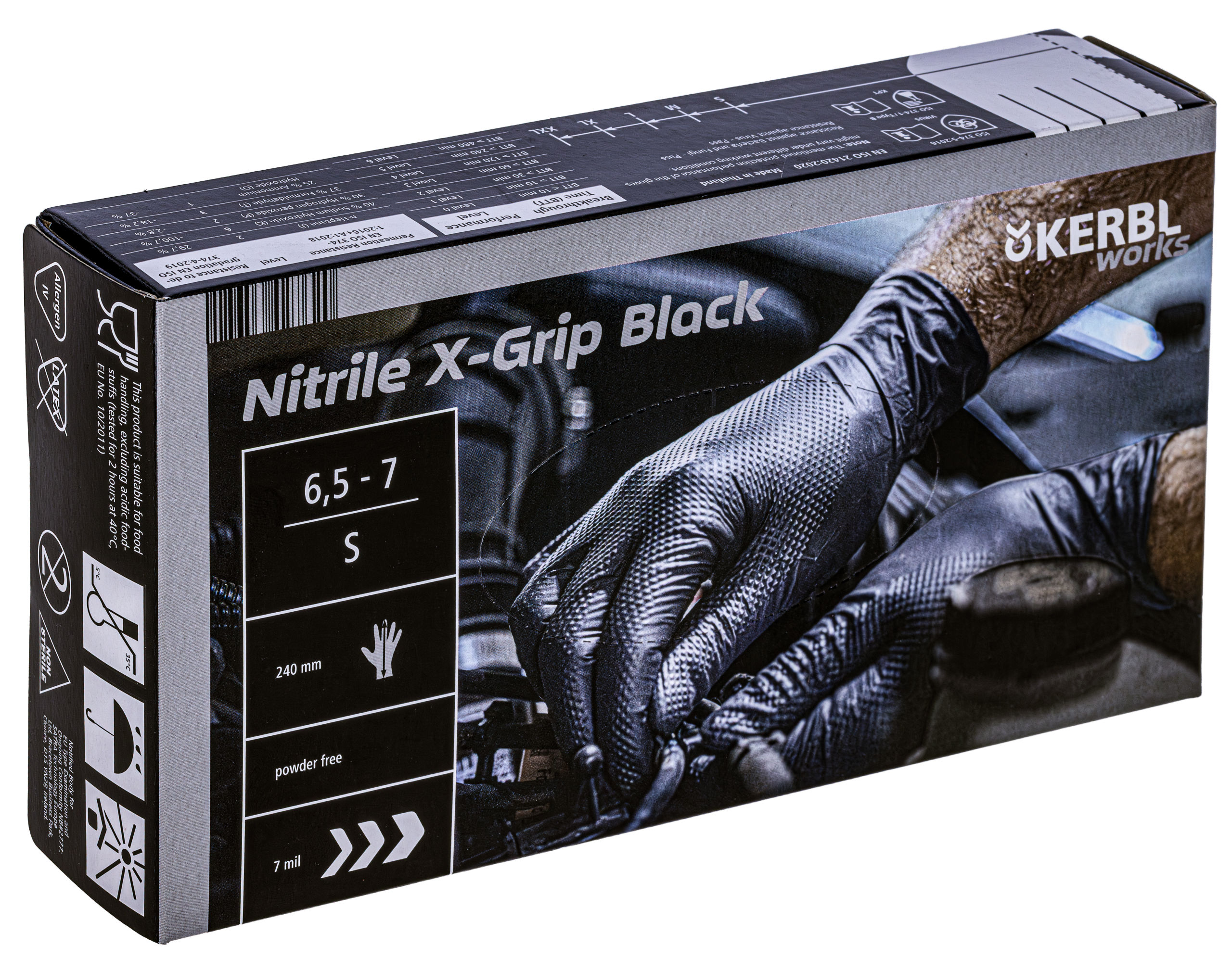 Einmalhandschuh Nitril X-Grip Black 240mm | 50 Stück - Kerbl Einmalhandschuh Nitril X-Grip Black 240mm | 50 Stück von Kerbl