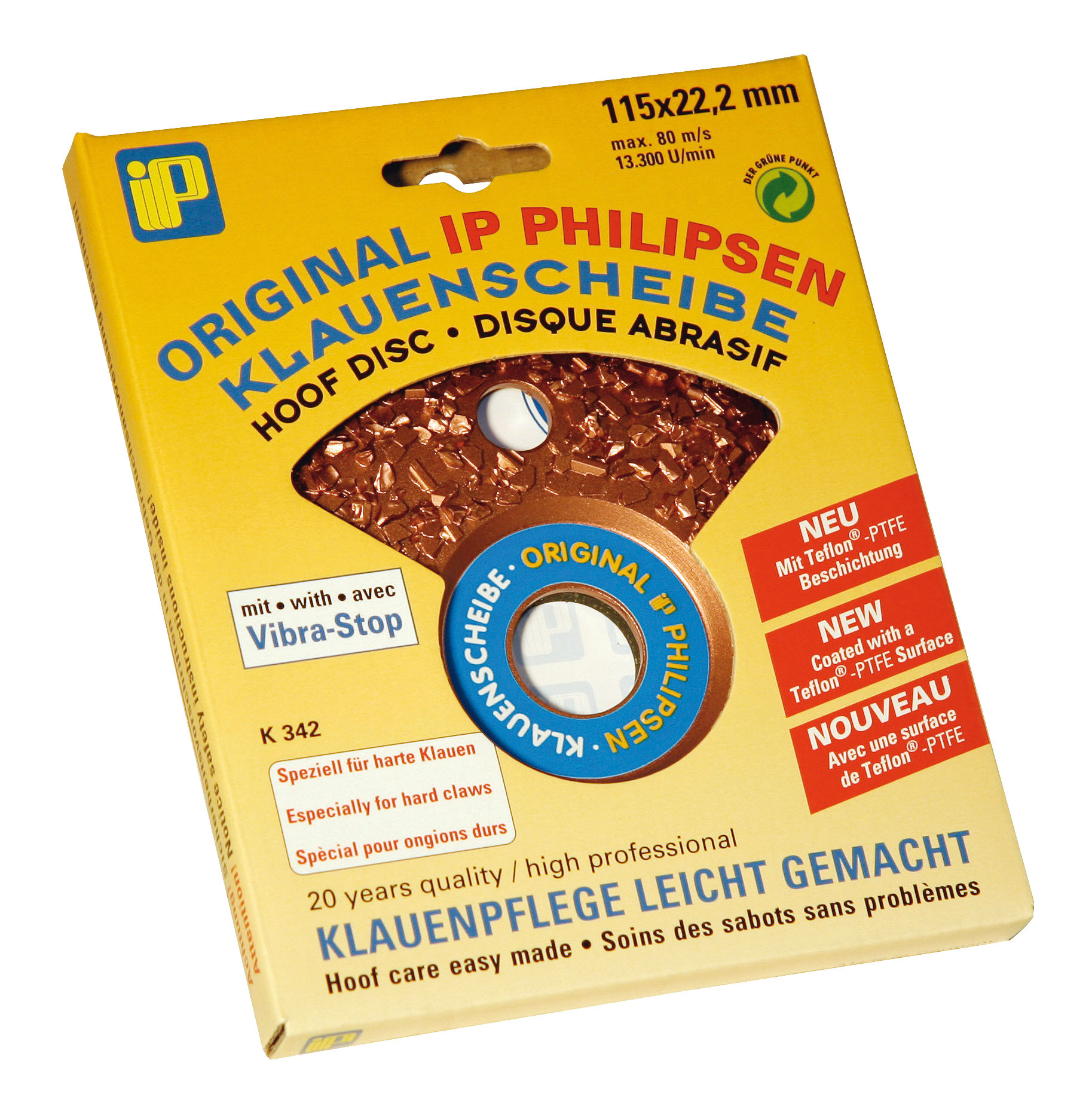 IP PHILIPSEN Super-Klauenscheibe, einseitig dicht bestückt, 115mm von IP PHILIPSEN