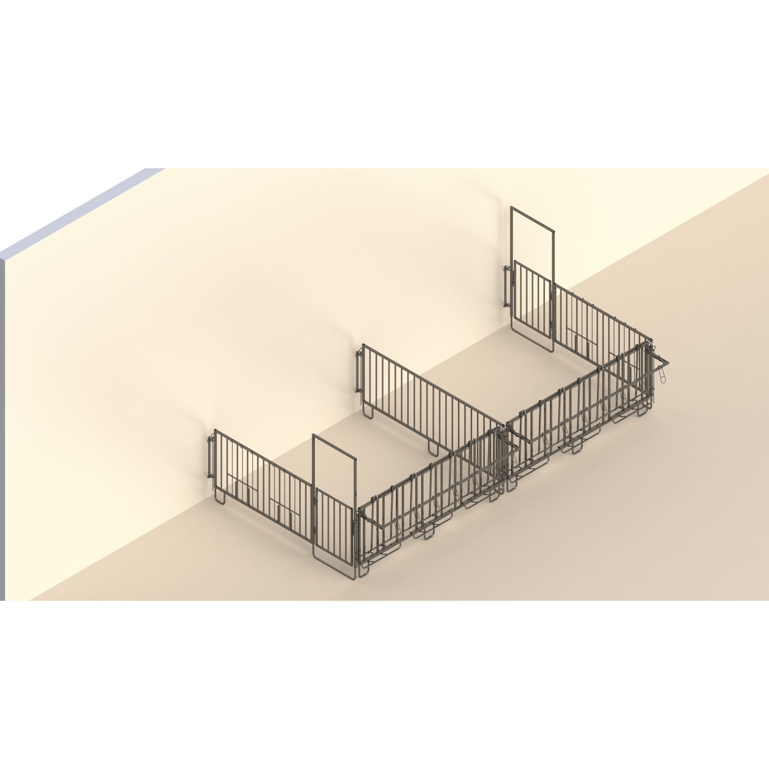 Modulare Zaunaufstallung Doppelset für 2 x 5er Kälbergruppe von Kerbl 14489