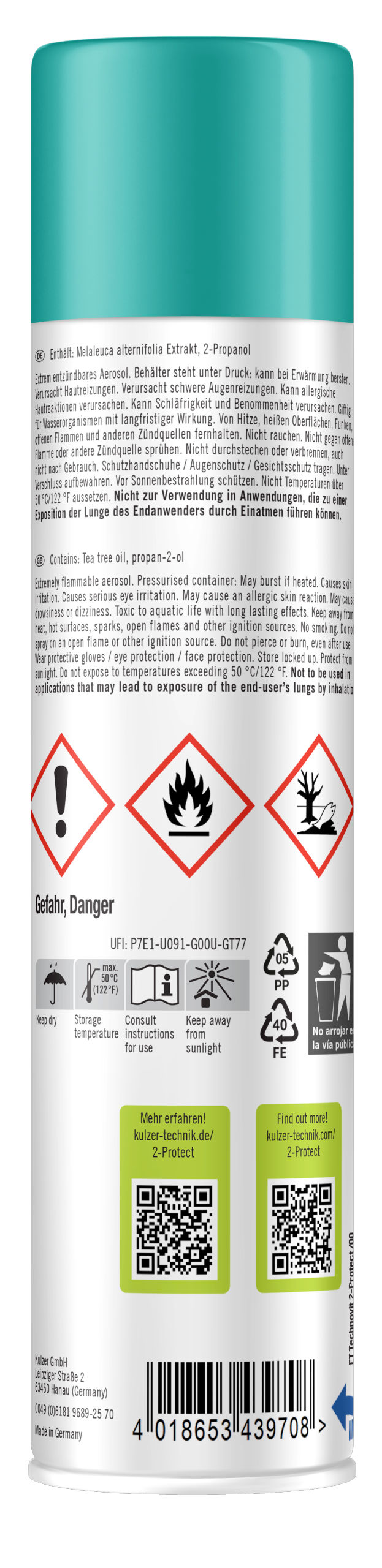 Klauenschutzspray Technovit-2-Protect | 300 ml - Kulzer Klauenschutzspray Technovit-2-Protect | 300 ml von Kulzer