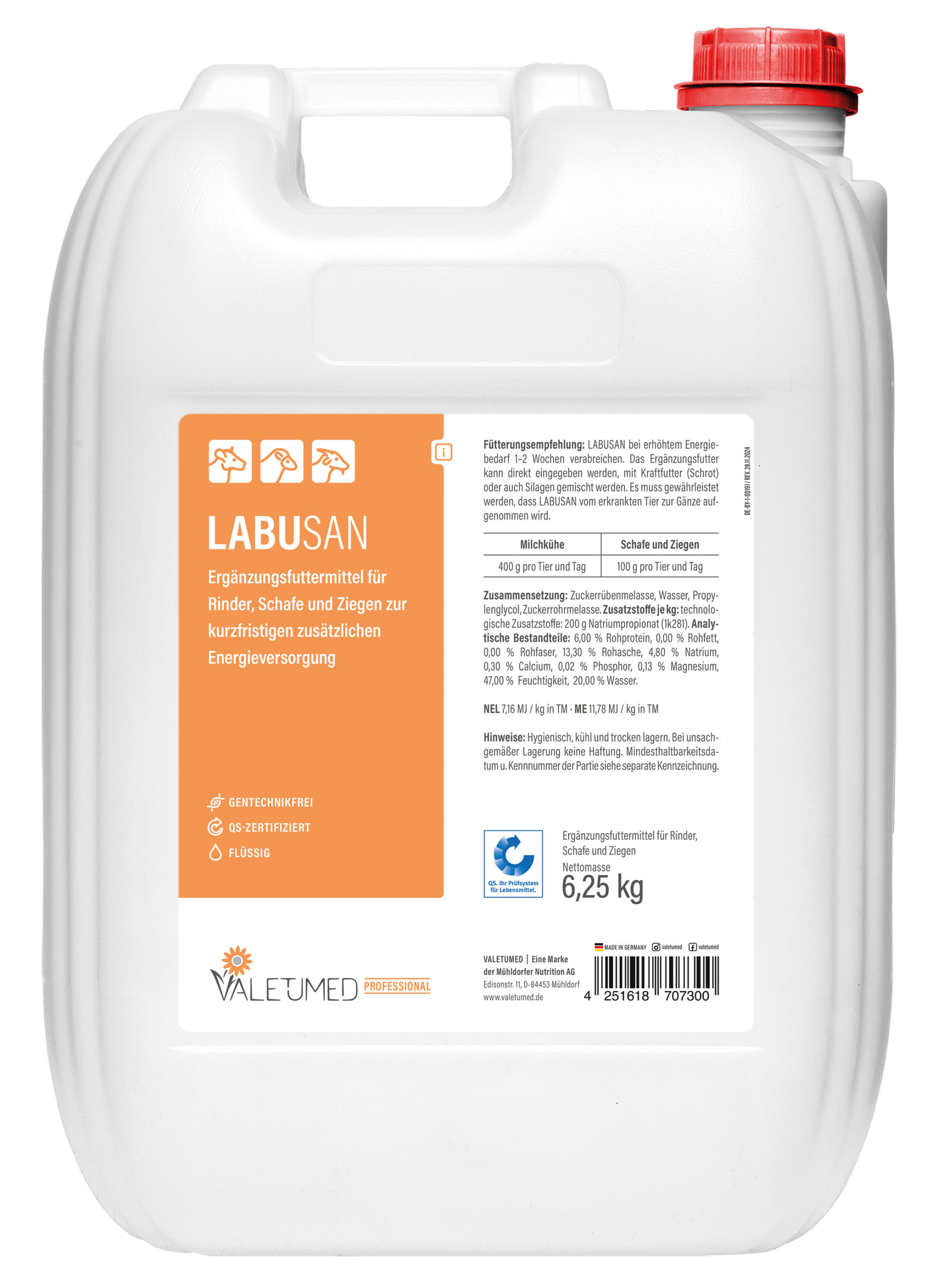 Energieergänzungsfuttermittel Labusan von Valetumed 151220