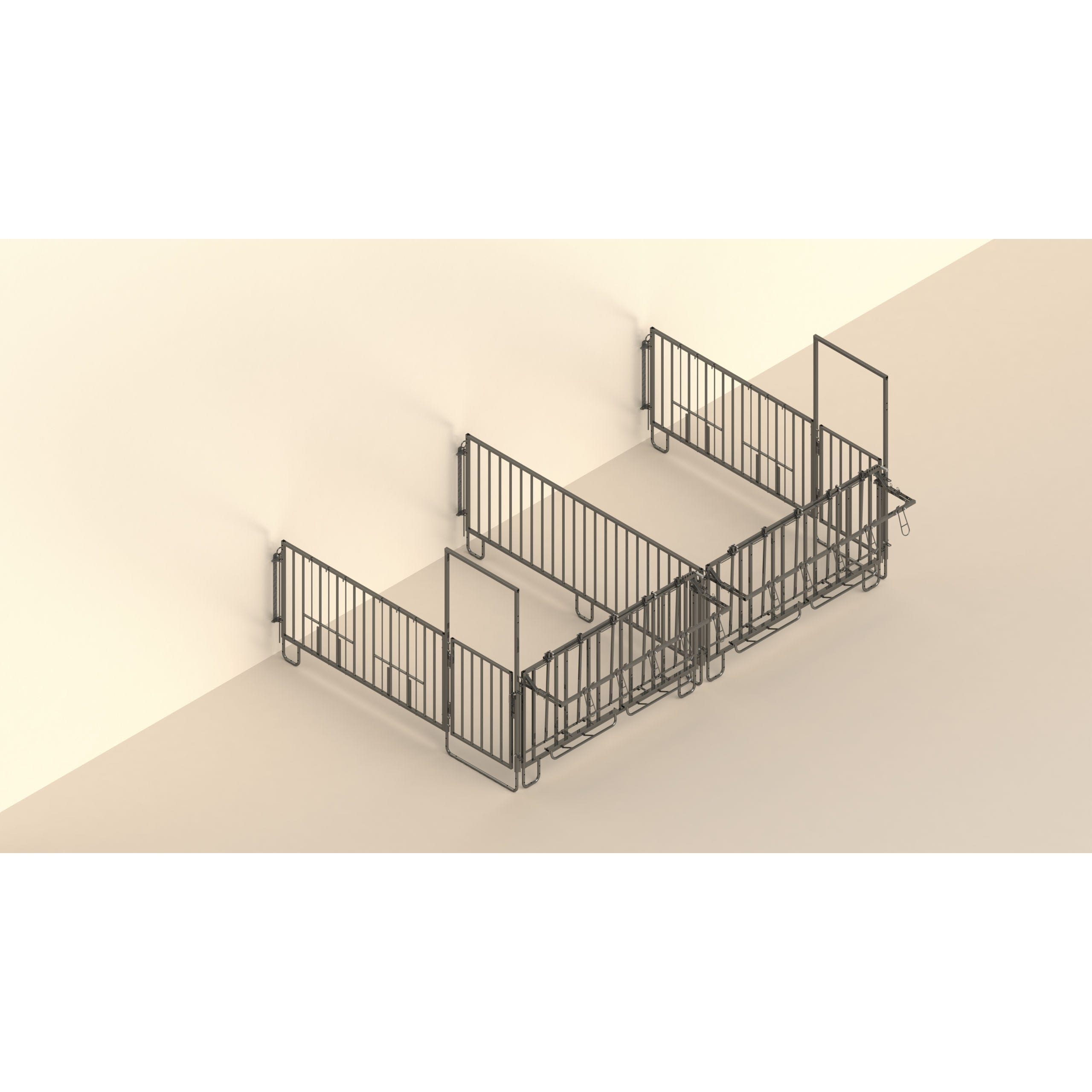 Modulare Zaunaufstallung Doppelset für 2 x 3er Kälbergruppe von Kerbl 14488