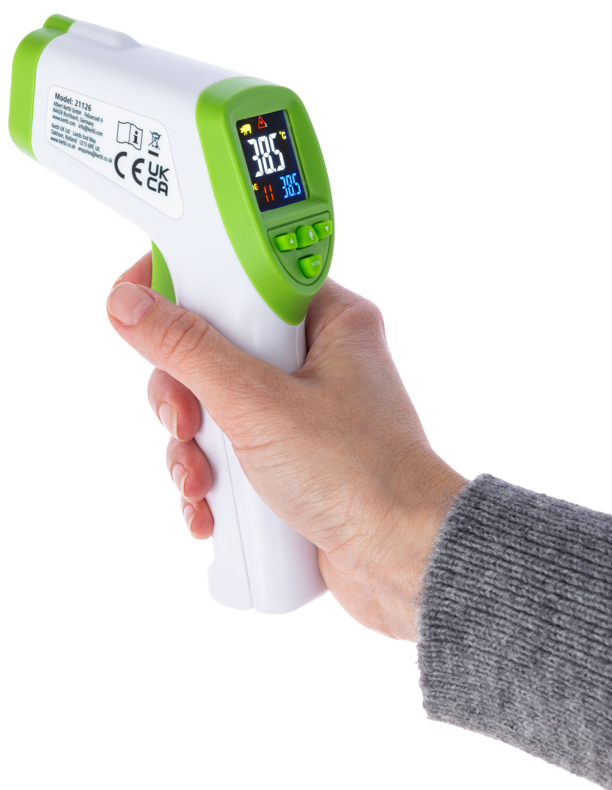 Infrarot-Thermometer mit 3 Modi (Tier, Mensch, Objekte) - Kerbl Infrarot-Thermometer mit 3 Modi (Tier, Mensch, Objekte) von Kerbl
