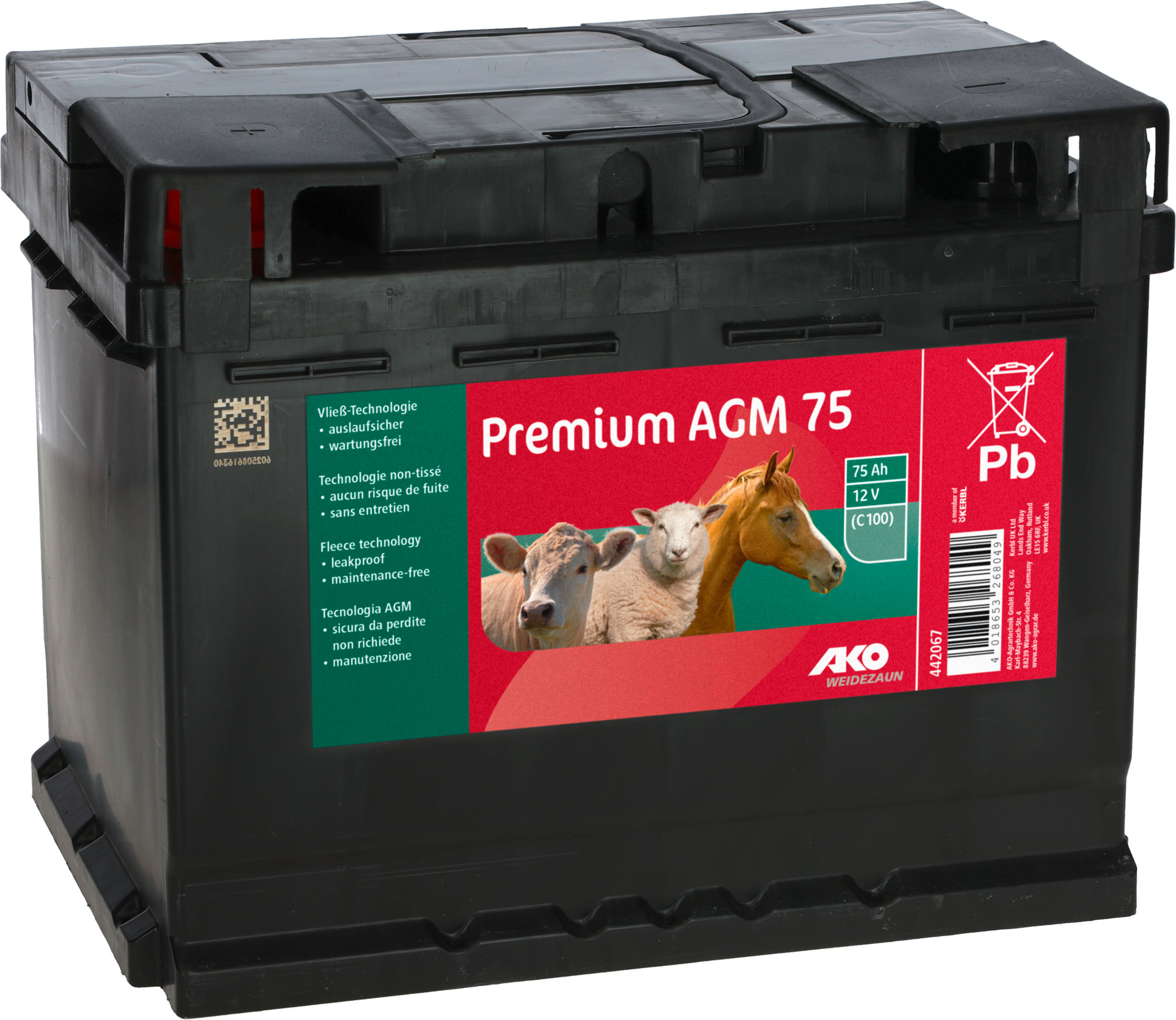 AKO Premium AGM Batterie 12 Volt 75 Ah von AKO 442067