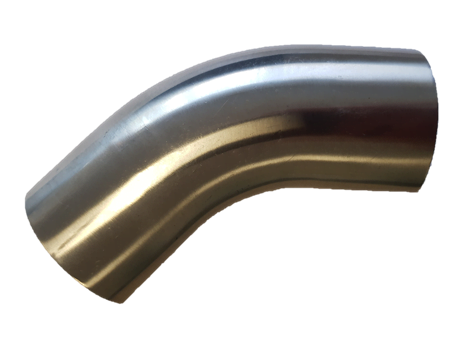 Edelstahl Milchrohrbogen 45° DN von