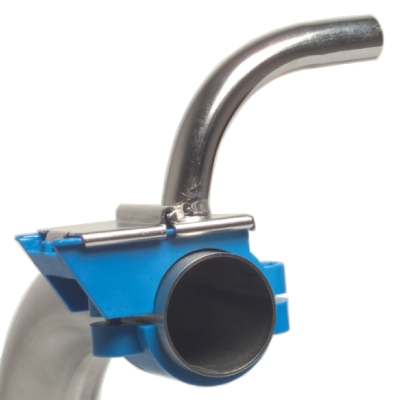 Edelstahl Milchhahnöffner 90° für Kunststoff-Milchanschluss, 14 x 16mm von