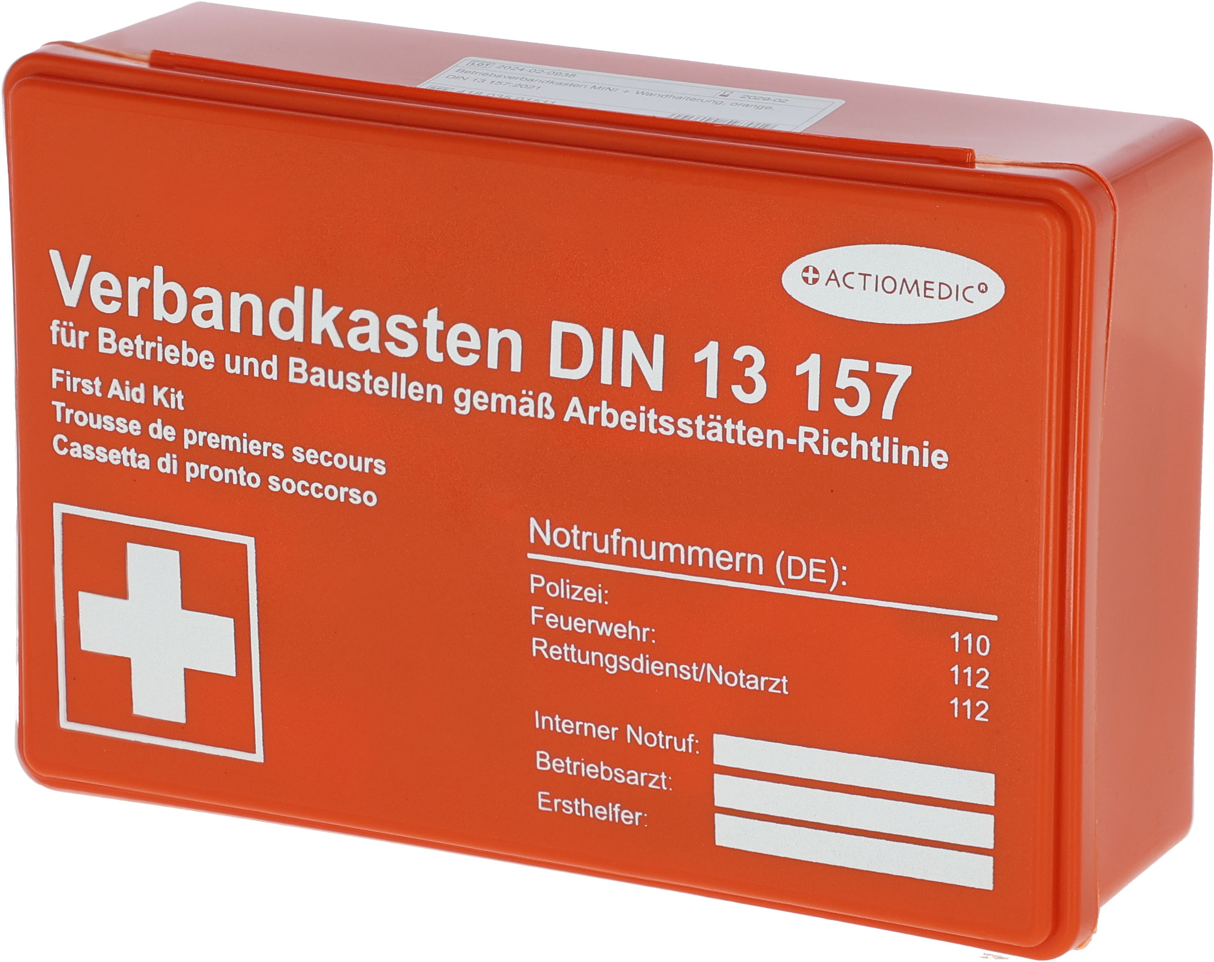 Betriebsverbandkasten, Erste-Hilfe-Set nach DIN 13157 von