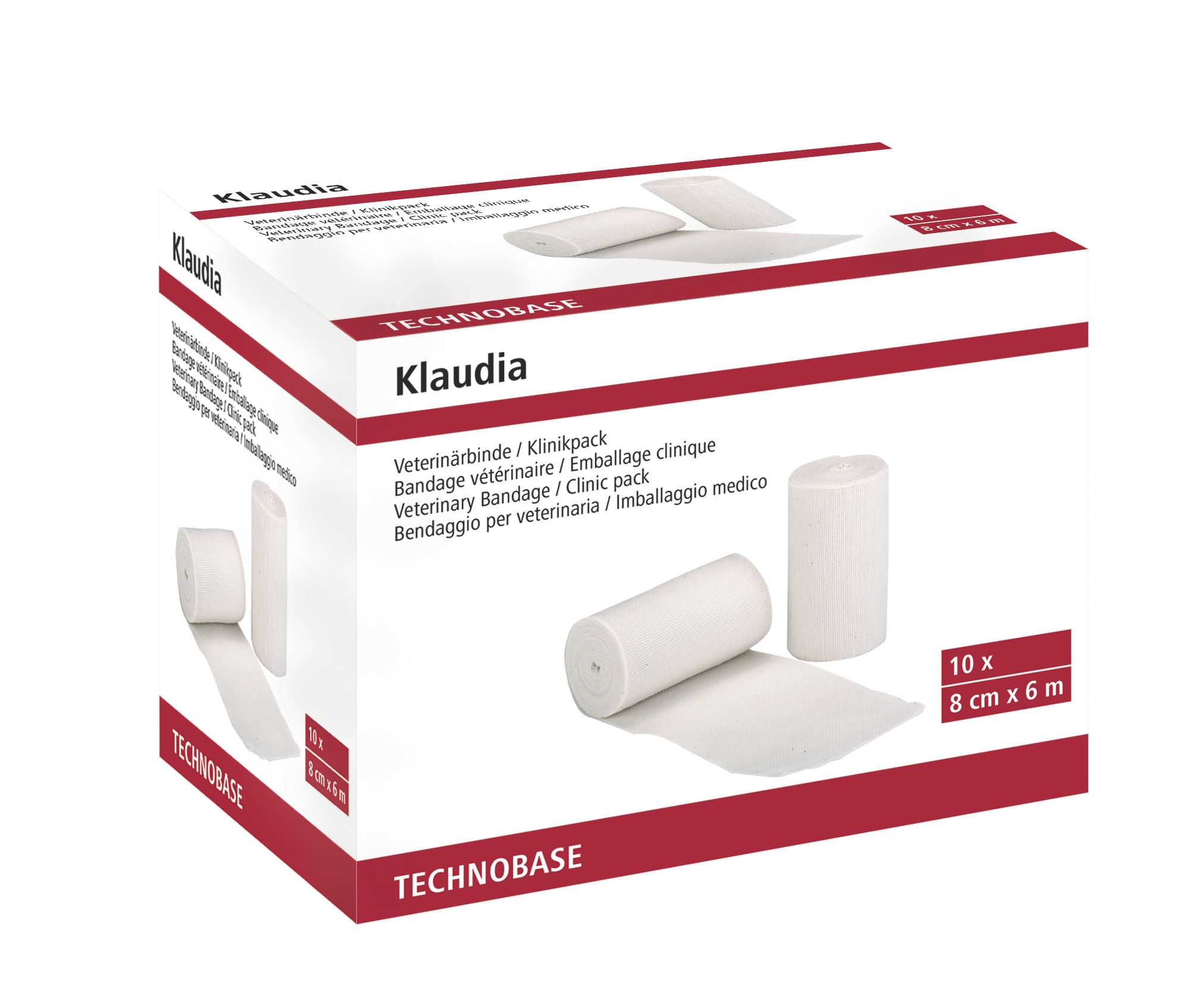 Veterinärbinde Klaudia 8 cm x 6 m | 10er Pack - Kerbl 16451 Veterinärbinde Klaudia 8 cm x 6 m | 10er Pack von Kerbl 16451