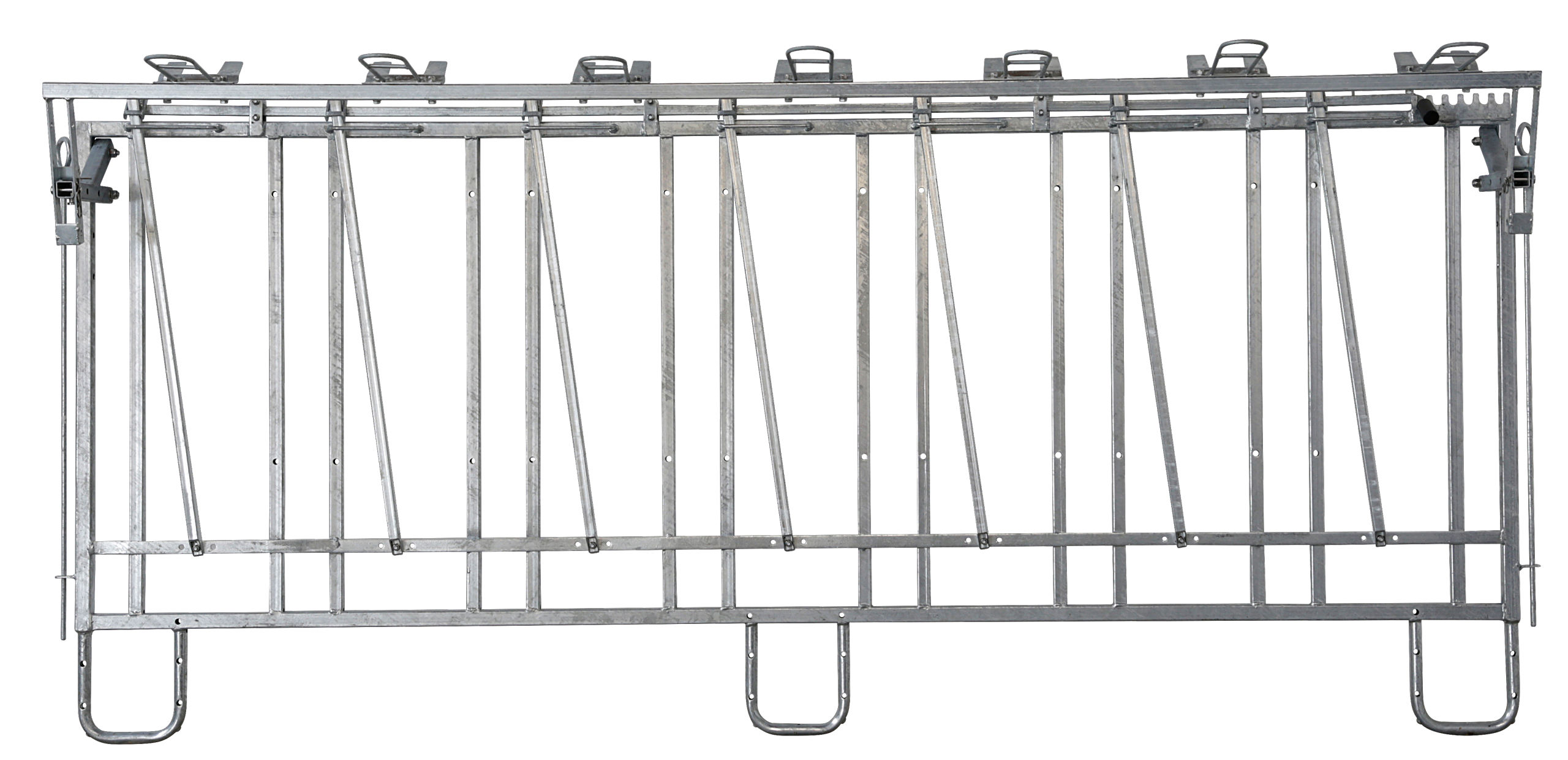 Fressgitter 7 Plätze mit Troghalter für modulare Zaunaufstallung - Kerbl 14498 Fressgitter 7 Plätze mit Troghalter für modulare Zaunaufstallung von Kerbl 14498