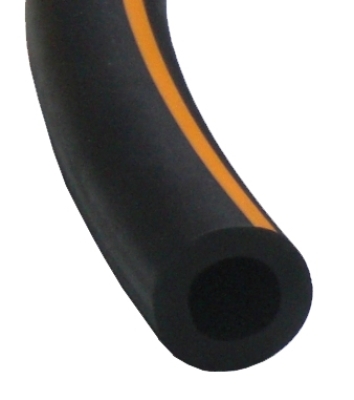 Gummi Milchschlauch 14 x 25 mm, oranger Streifen von